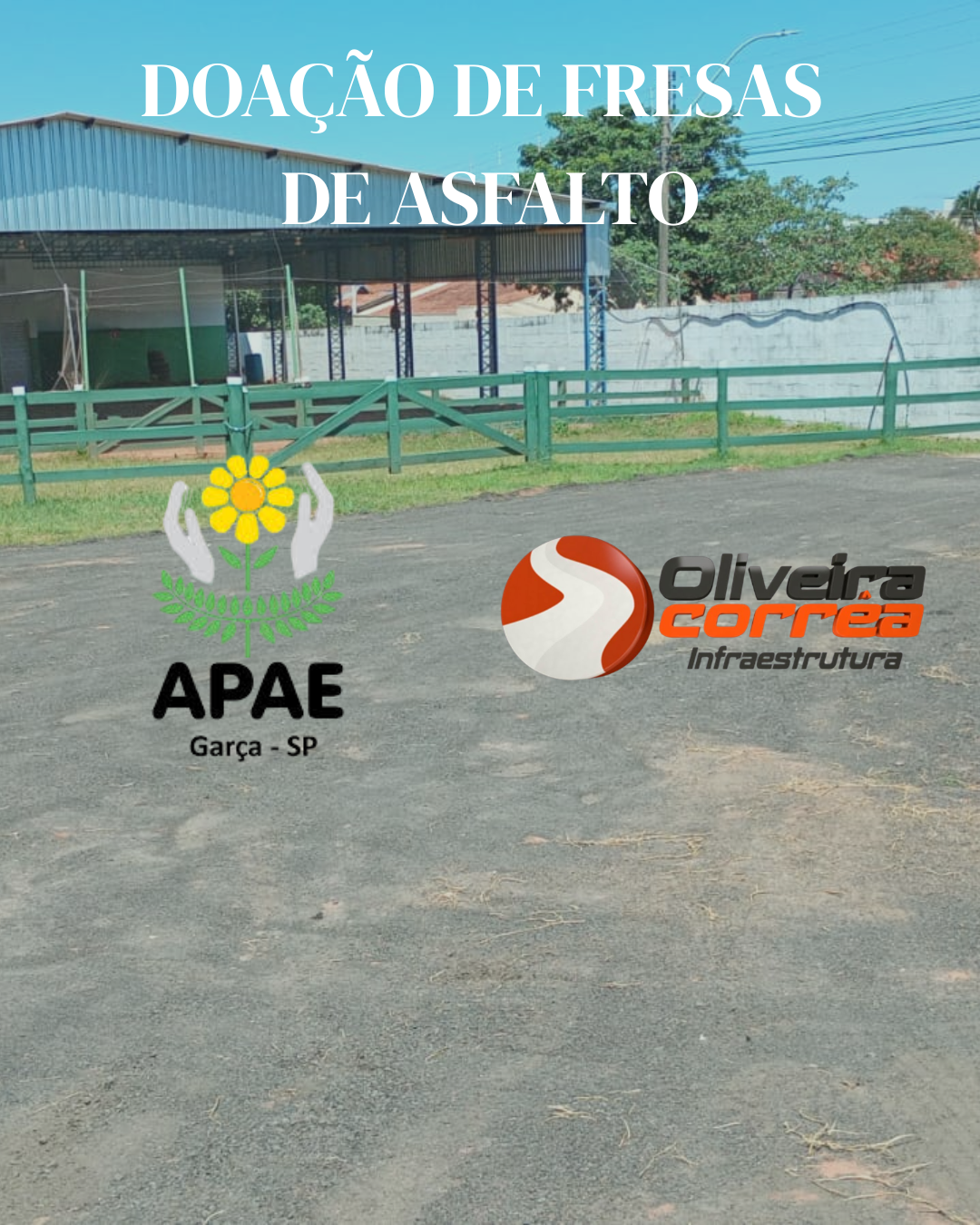 DOAÇÃO DE FRESAS DE ASFALTO